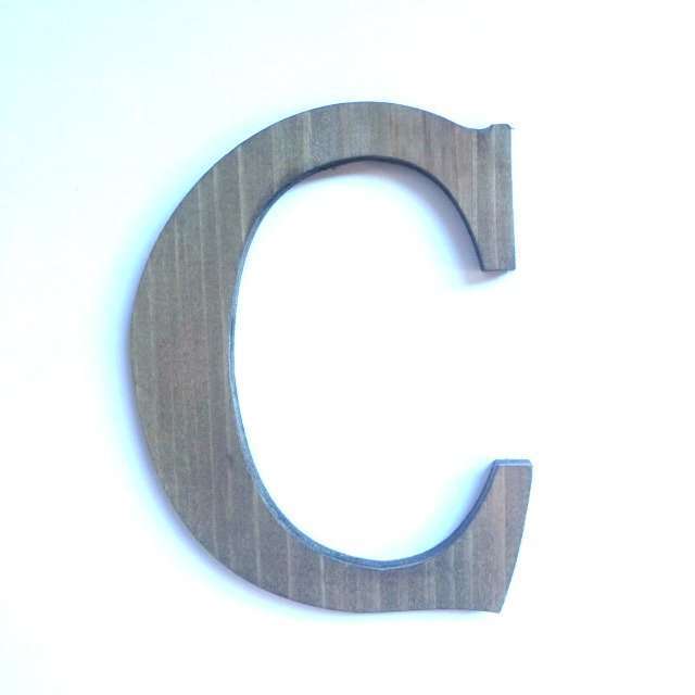 Letras madera 6 Letra C de madera