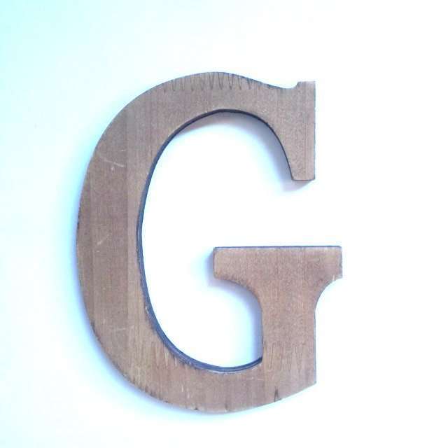 Letras madera 10 Letra G de madera