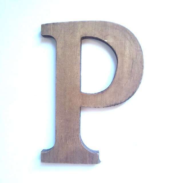 Letras madera 18 Letra P de madera