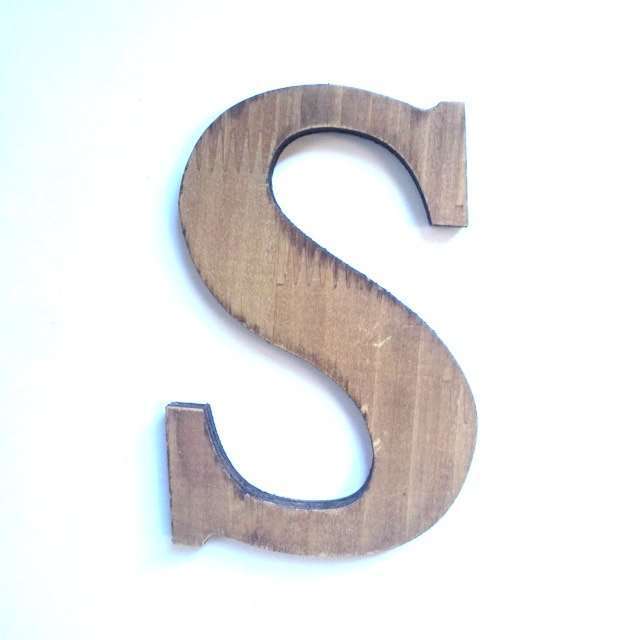 Letras madera 20 Letra S de madera