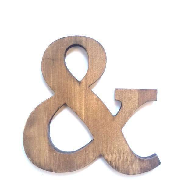 Letras madera 27 Letra & de madera
