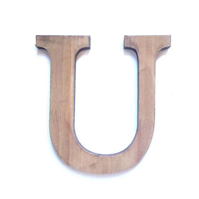Letras madera 29 Letra U de madera