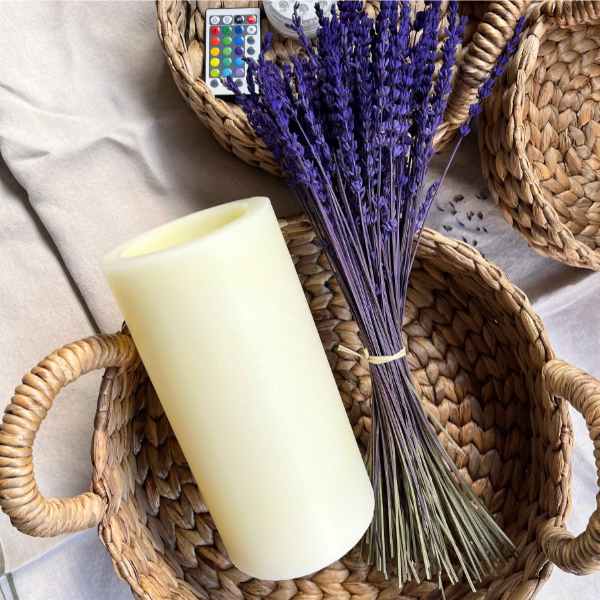 Vela led artesanal con mando