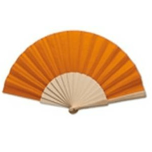 Abanico de tela y madera 5 abanico-tela-naranja