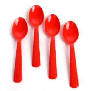 Cucharas Plastico 5 cucharas-plastico-rojas