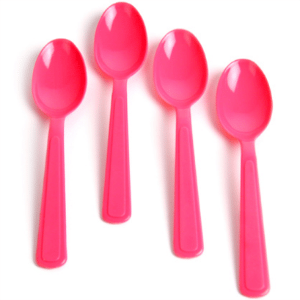 Cucharas Plastico 4 cucharas-plastico-rosa-fucsia