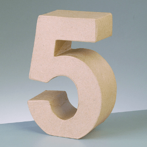 Numeros Craft Pequeños 12 numero-5-craft