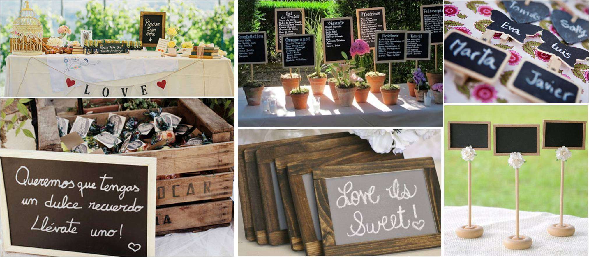 Pizarras para tu boda