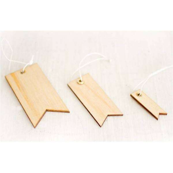 Etiquetas de madera