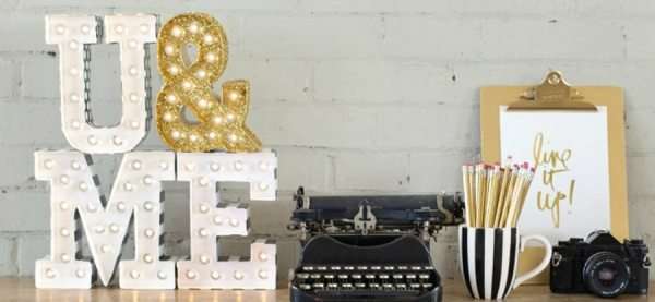 Regalos geniales para papa 2 Marquee Love Heidi Swaap Letras con luces