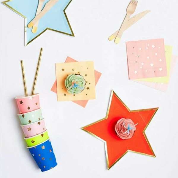 Servilletas estrellas neon 2 Servilletas estrellas neon
