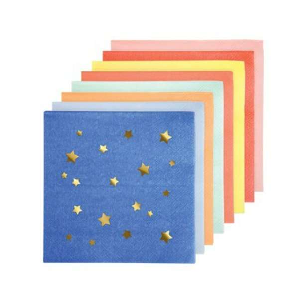 Servilletas estrellas neon