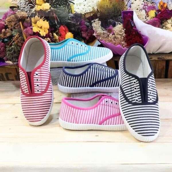 zapatillas loneta rayas para regalar en bodas