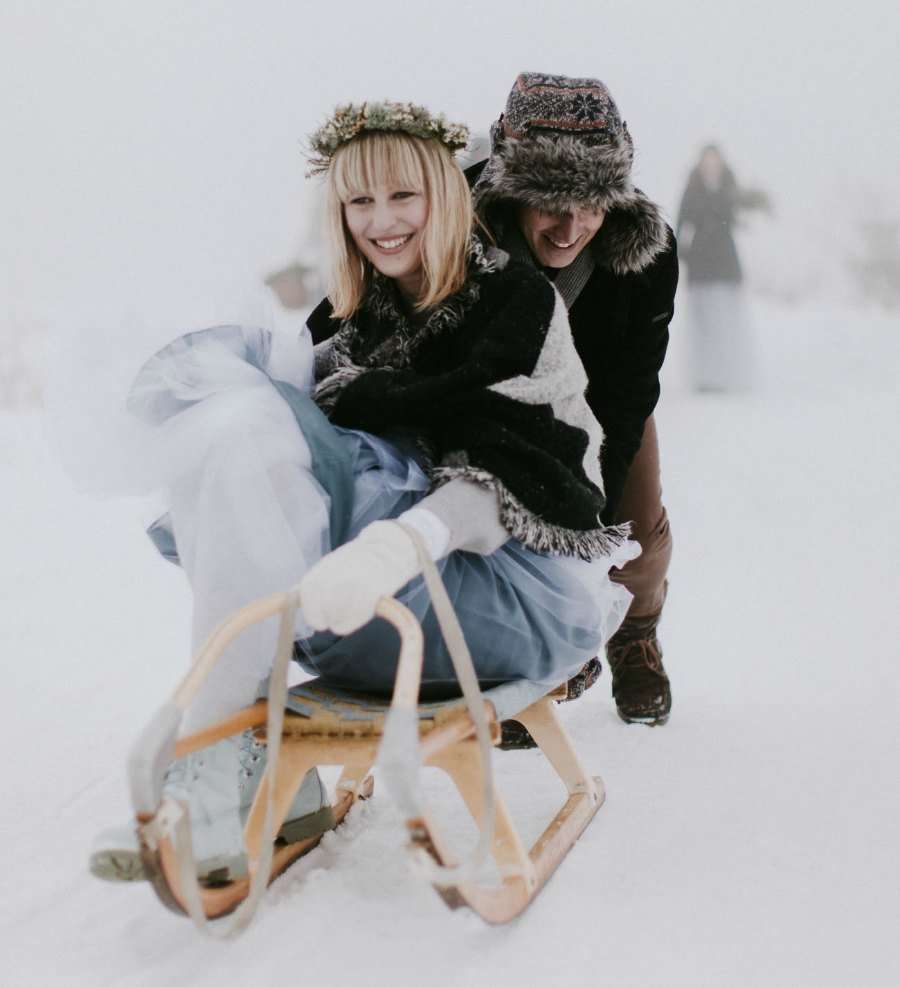 Una boda de ensueño en la nieve