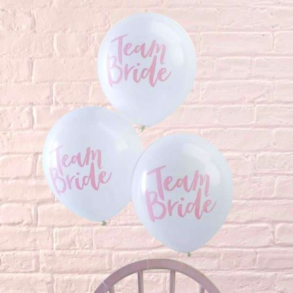Globos Team Bride. Productos perfectos para despedida de soltera. Ideas con gusto para despedidas de soltera
