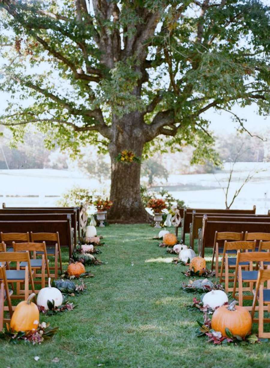 Boda entre calabazas y mucha inspiración otoñal