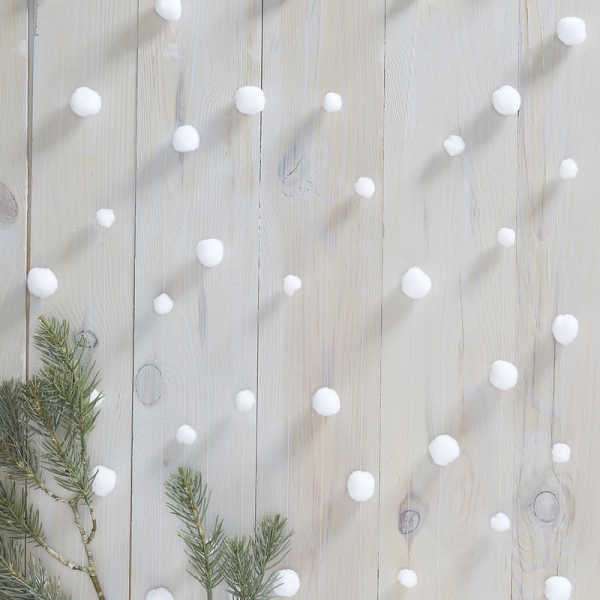 cortina bolas nieve photocall