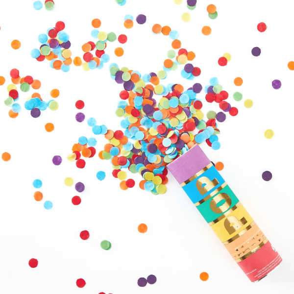 mini cañon confeti colores