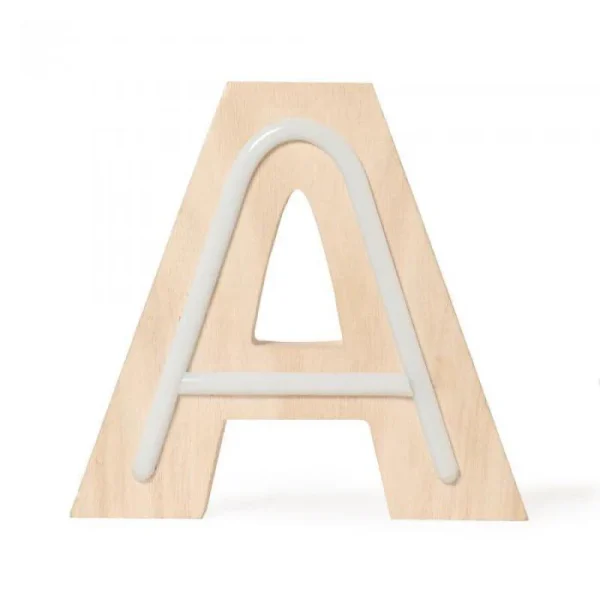 Letra Neon y madera A