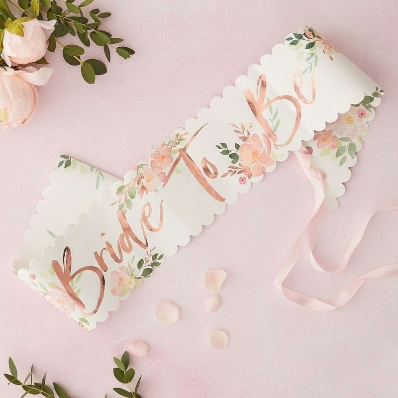 Banda Novia Flores Bride to be 2 banda de novia flores bride to be