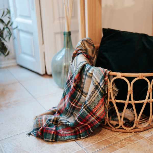 Manta escocesa para invitados. Pashinas y mantitas para boda. Mantas para bodas navidad