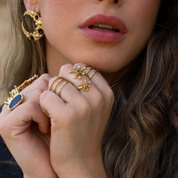 anillo estrella doble